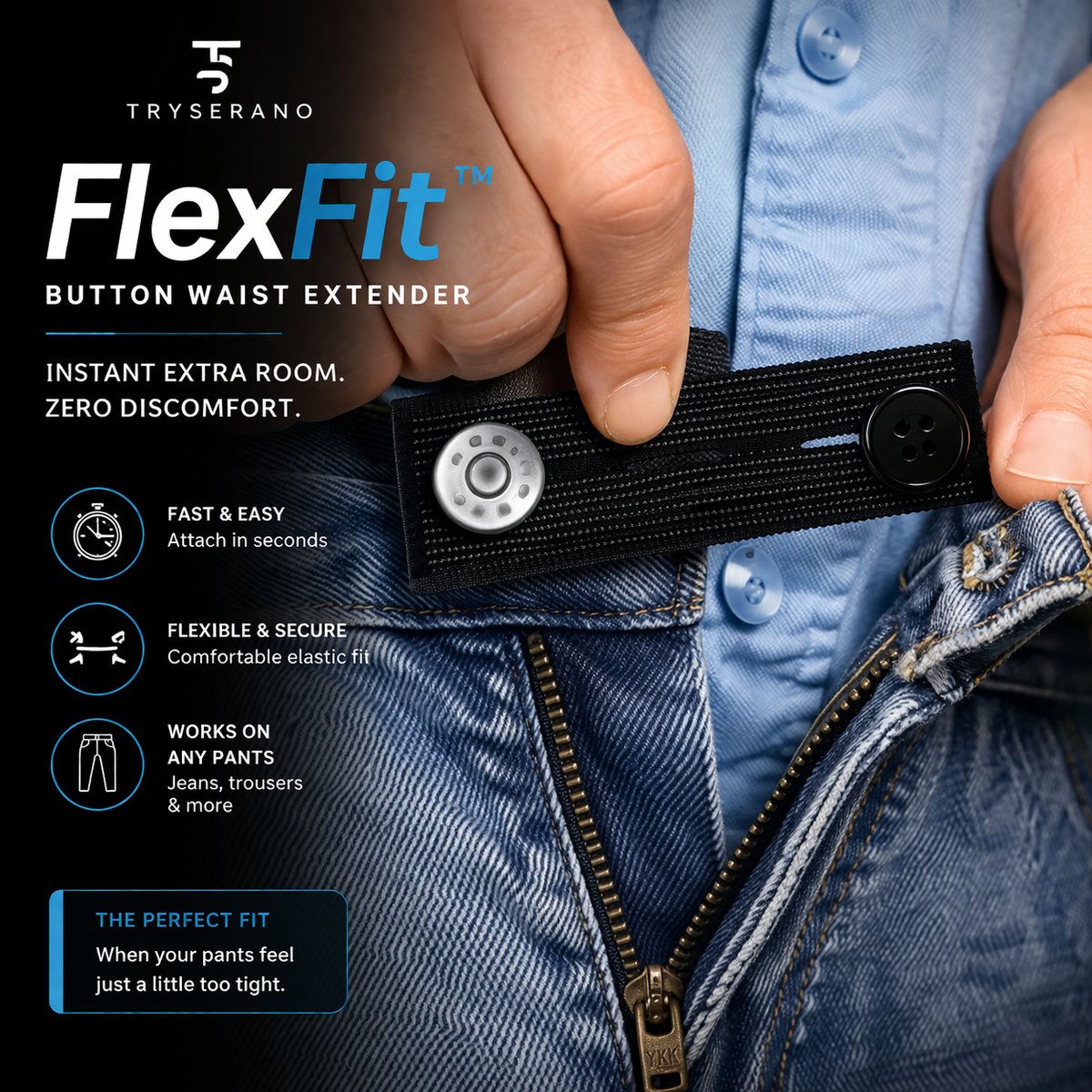 FlexFit™ – Button Waist Extender