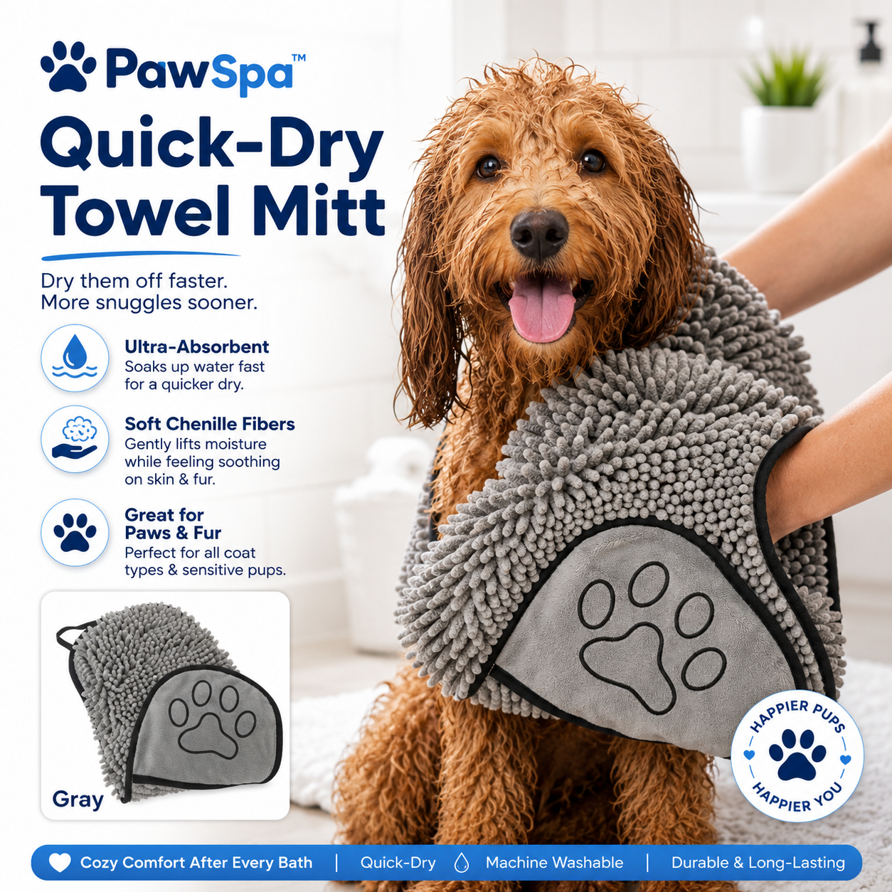 Quick-Dry Towel Mitt