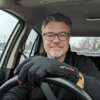 Thermal gloves in use